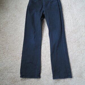 NYDJ Not Your Daughters Women's Jeans Barbara Bootcut Size 6P Dark Blue/Black
